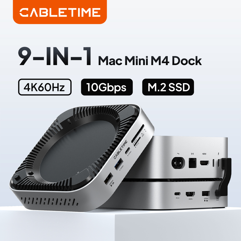 Portable Ssd Enclosure - CABLETIME 9 IN 1 Mac Mini