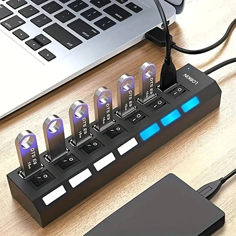 Usb Hub 7 Port - High Speed 4/7 Ports USB HUB