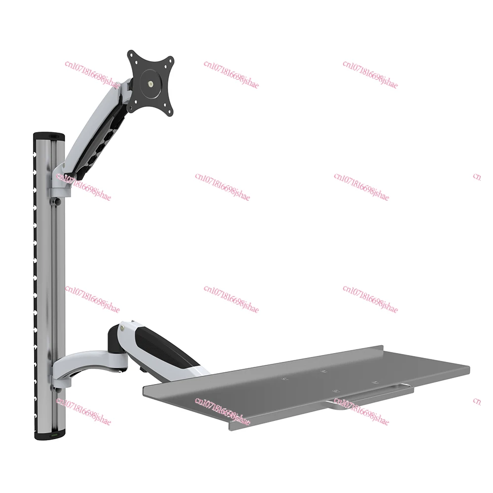 Monitor Arm Single - Height-adjustable Single-arm Monitor and Keyboard Tray