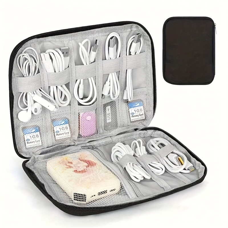 Tech Accessories Organizer Pouch - 1pc Travel Cable Organizer Case Multi-Pocket