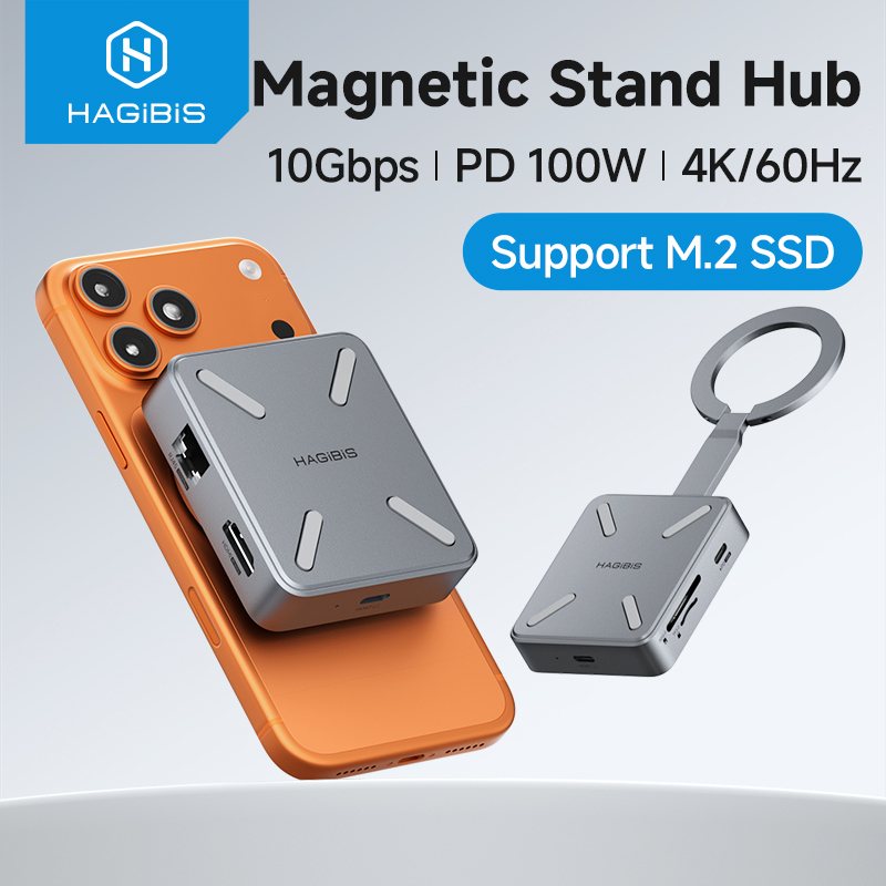 Portable Ssd Enclosure - Hagibis Magnetic Stand USB C Hub