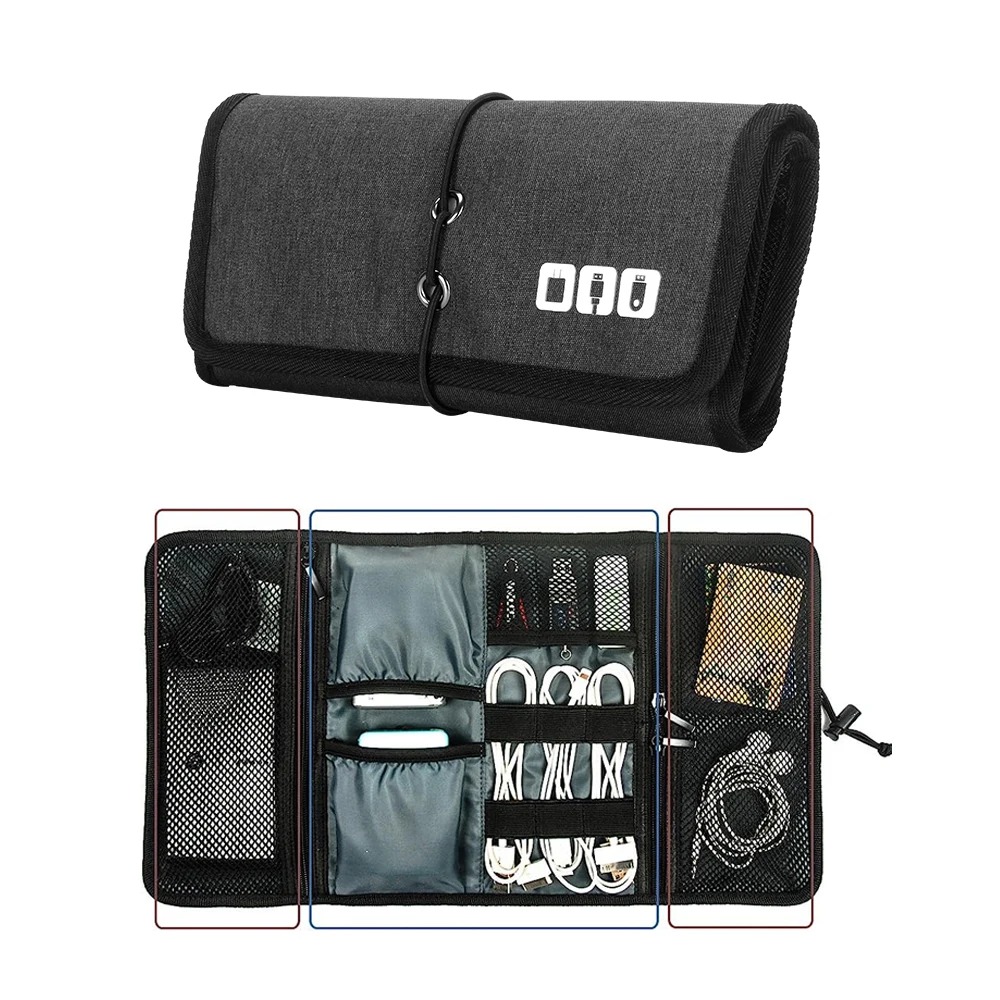 Tech Accessories Organizer Pouch - Electronic Organizer Cord Pouch, Travel Cable
