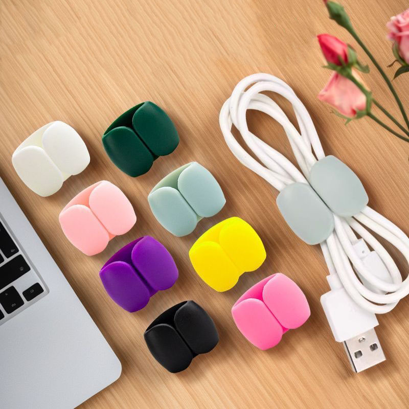 Travel Cable Organizer - Portable Cable Clips Desktop USB Charging