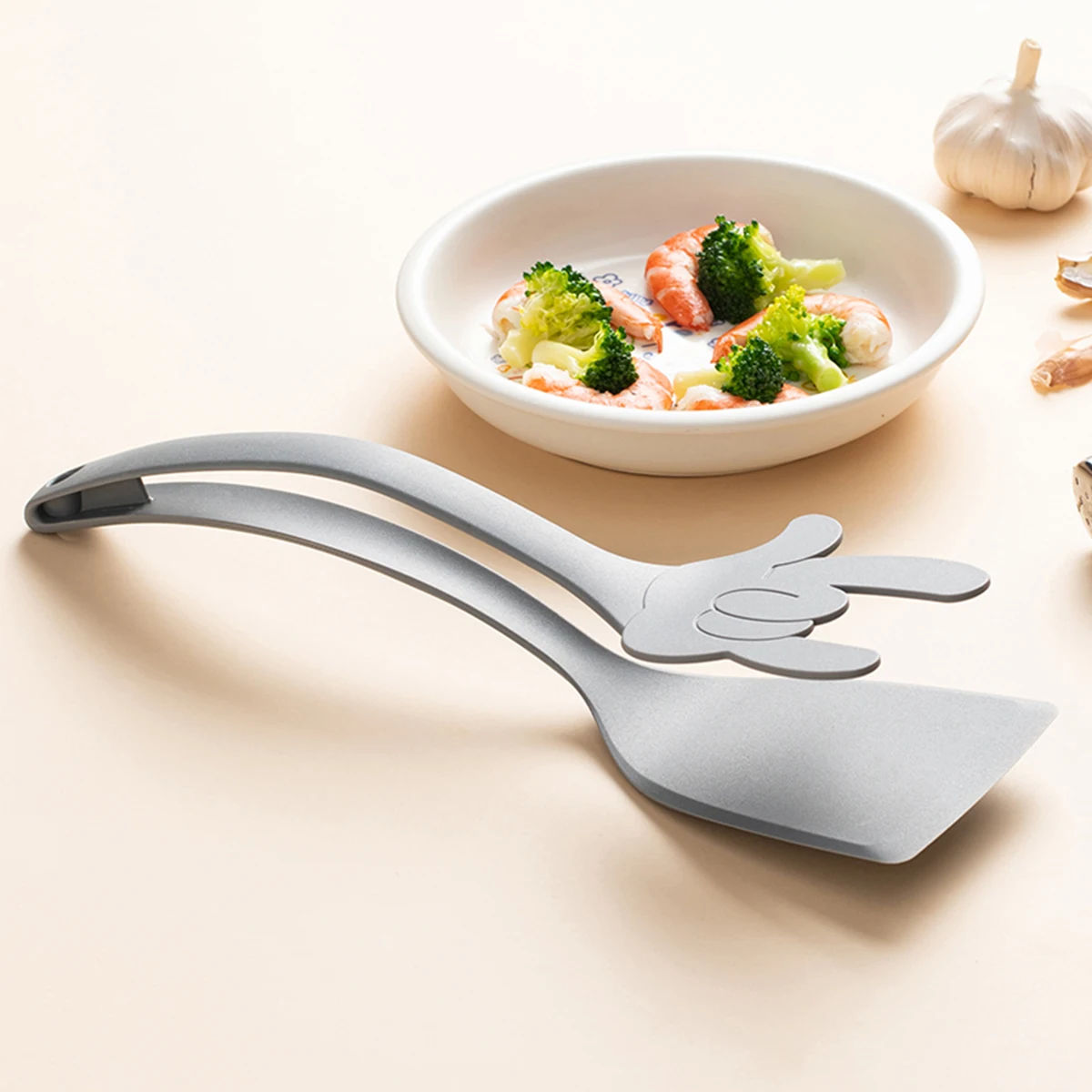 Hi Tech Kitchen Accessories - 1/3Pcs Shovel Clip Silicone Grip Flip