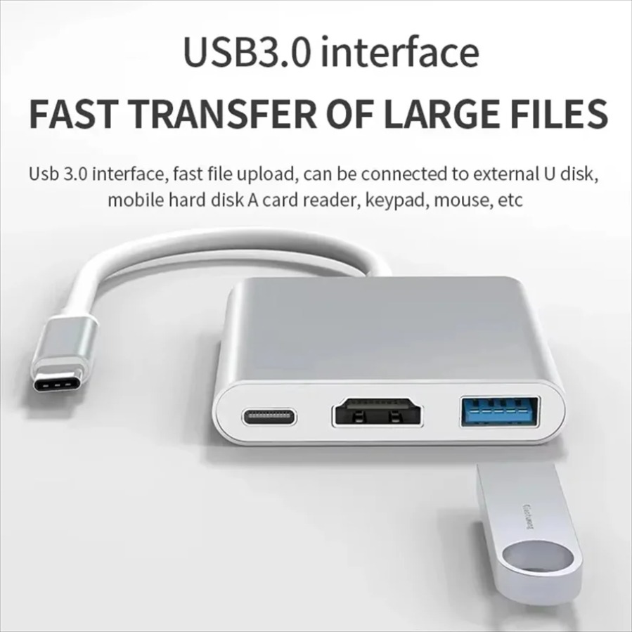 3-in-1 USB 3.0 Hub USB-C to HD - đánh giá và giá Usb Hub 7 Port