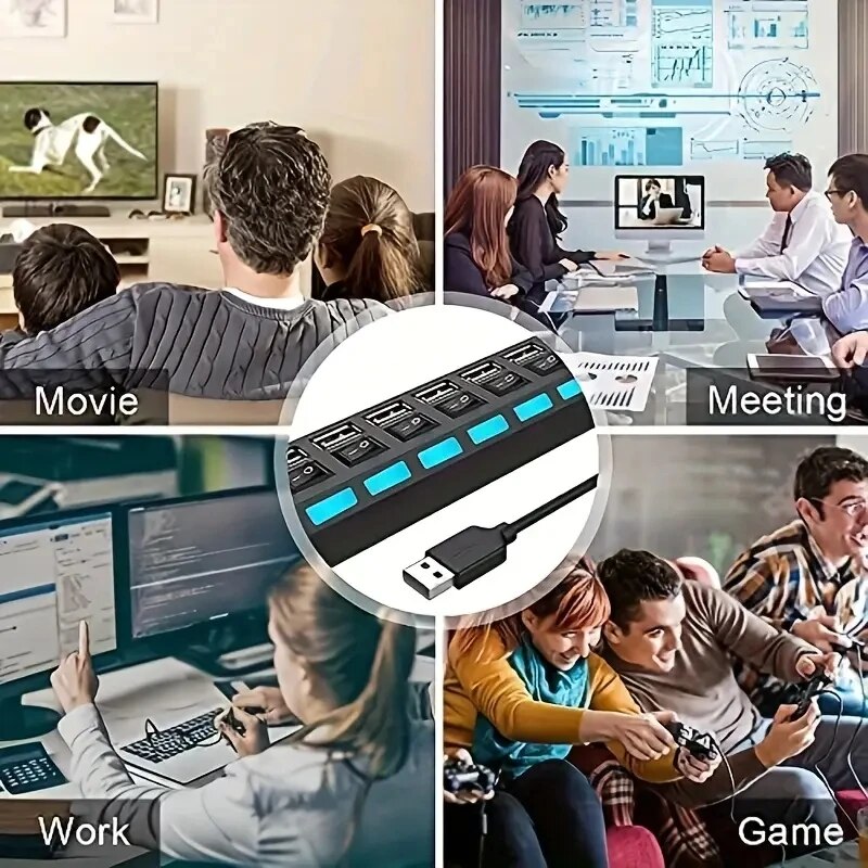 High Speed 4/7 Ports USB HUB 2 - đánh giá và giá Usb Hub 7 Port