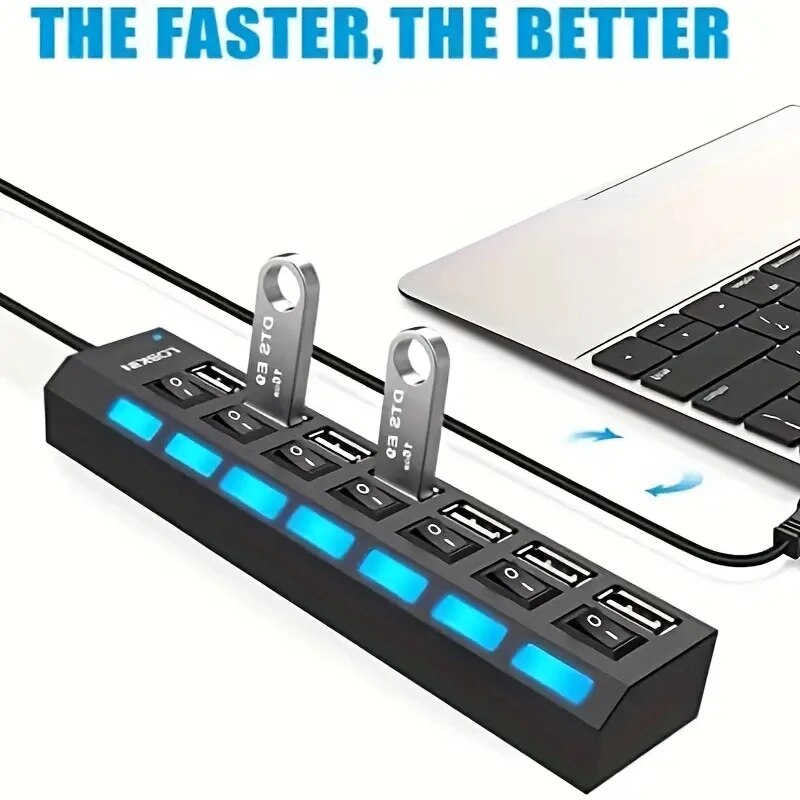 High Speed 4/7 Ports USB HUB 2 - đánh giá và giá Usb Hub 7 Port