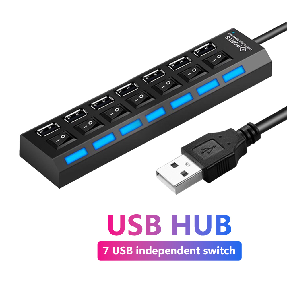 USB 2.0 Hub đa USB Splitter cổ - đánh giá và giá Usb Hub 7 Port