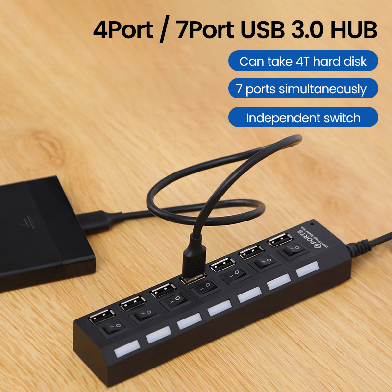 USB 2.0 Hub đa USB Splitter cổ - đánh giá và giá Usb Hub 7 Port