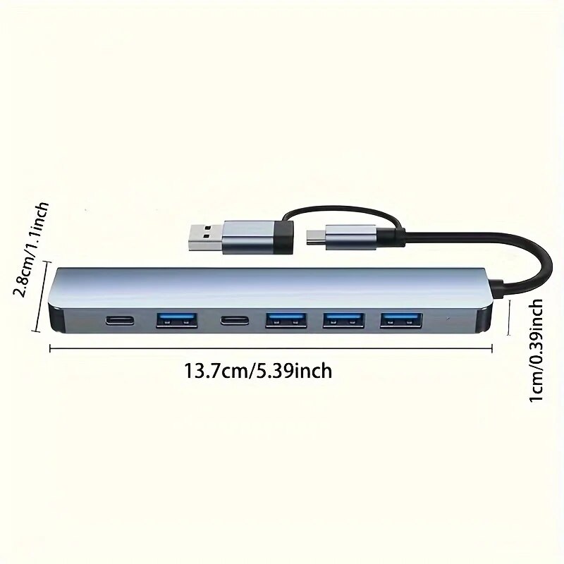 7 In 1 USB C Extender Adapter  - đánh giá và giá Usb Hub 7 Port