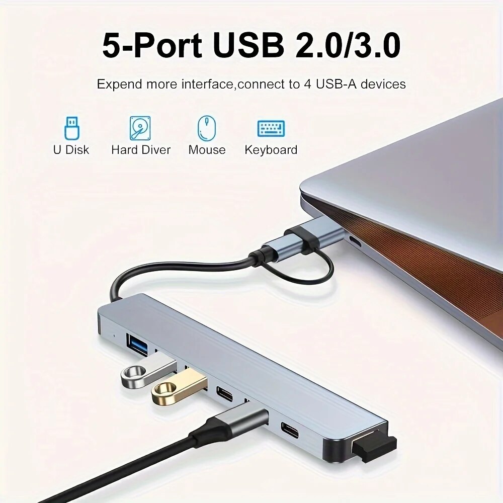 7 In 1 USB C Extender Adapter  - đánh giá và giá Usb Hub 7 Port
