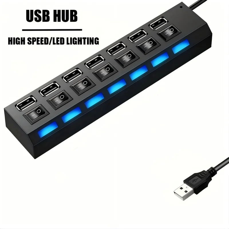 USB 2.0 Hub đa USB Splitter cổ - đánh giá và giá Usb Hub 7 Port