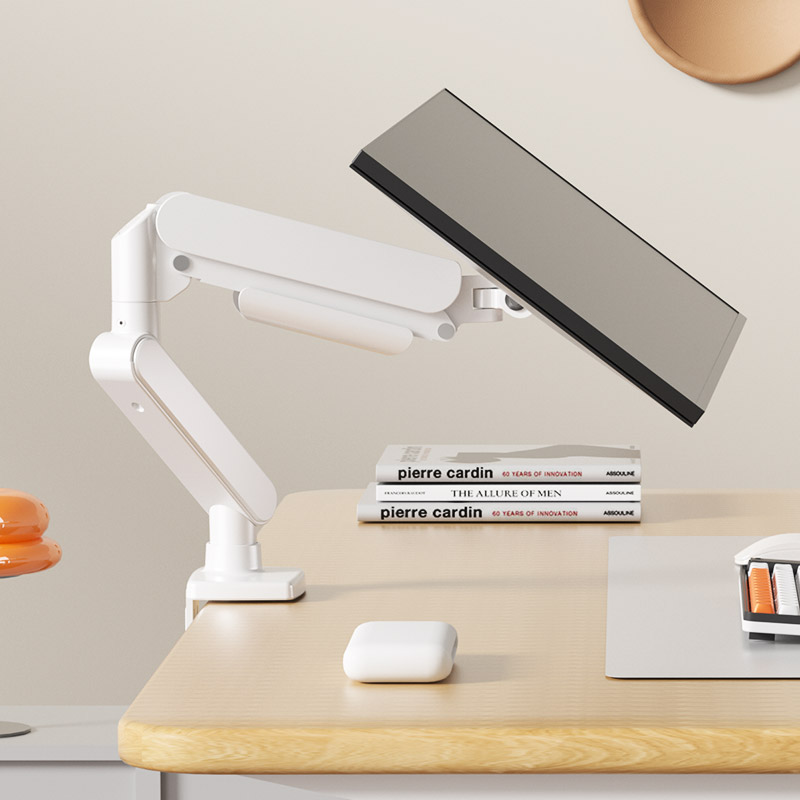 White Single Monitor Arm Desk  - đánh giá và giá Monitor Arm Single