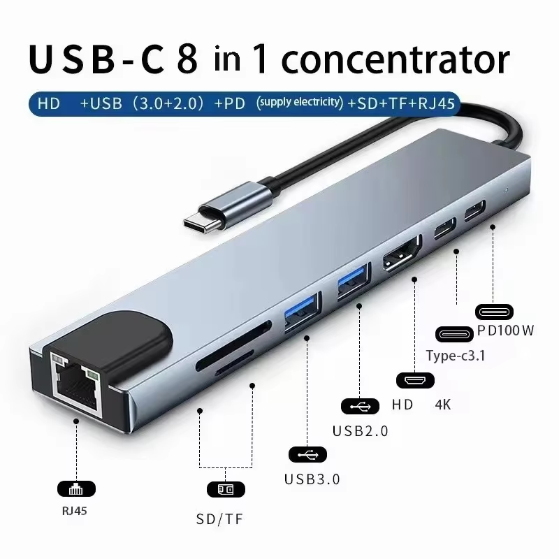 8In1 7In2 7In1 USB C Hub with  - đánh giá và giá Usb Hub 7 Port