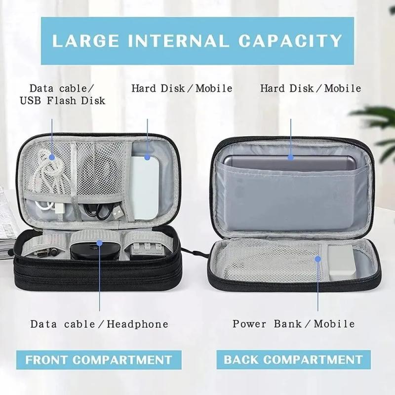 1PCS Grey/Black/Pink/Navy NEW  - đánh giá và giá Travel Cable Organizer