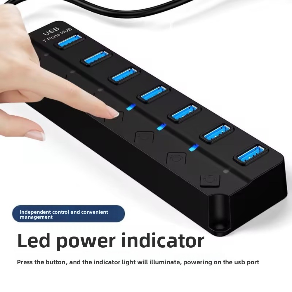 7 in 1 USB 3.0 Hub Independent - đánh giá và giá Usb Hub 7 Port