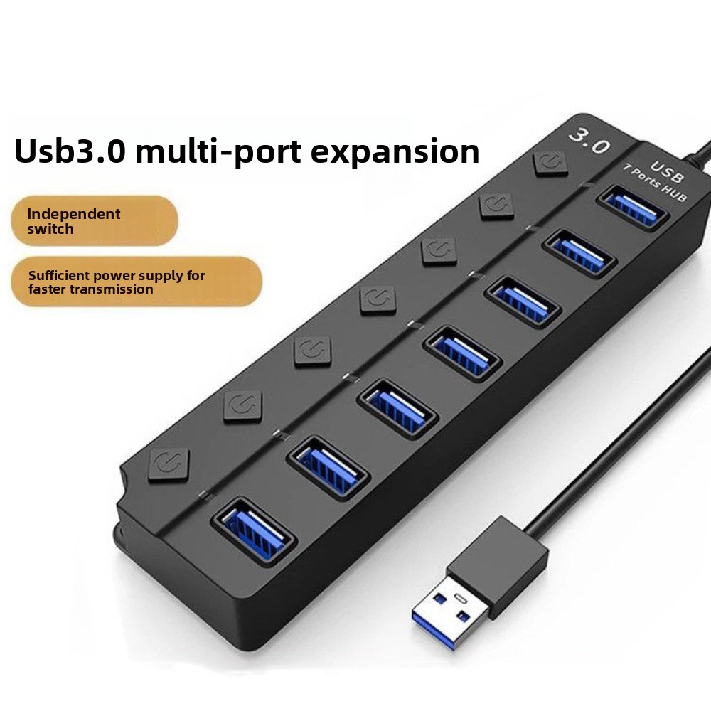 7 in 1 USB 3.0 Hub Independent - đánh giá và giá Usb Hub 7 Port