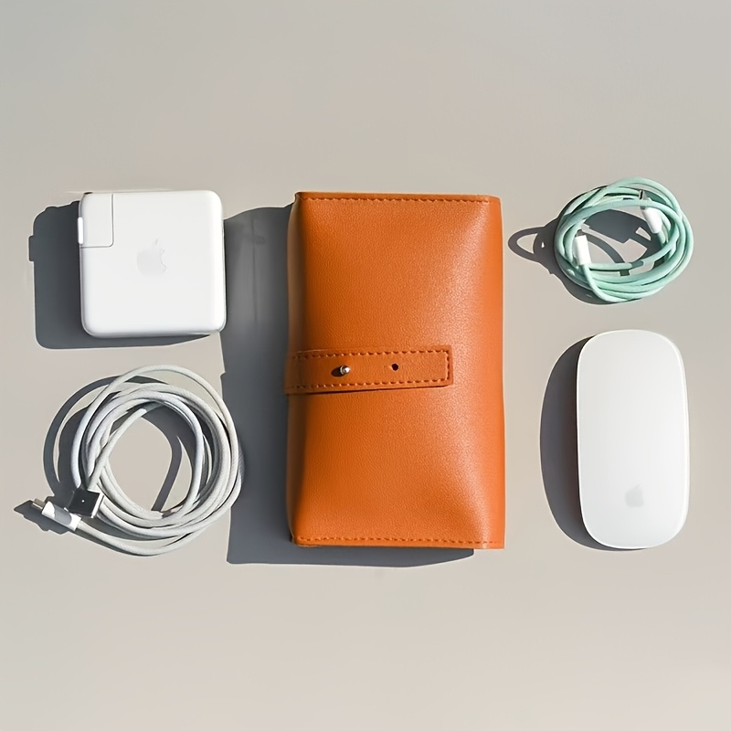 1pc Leather Tech Organizer Pou - đánh giá và giá Tech Accessories Organizer Pouch