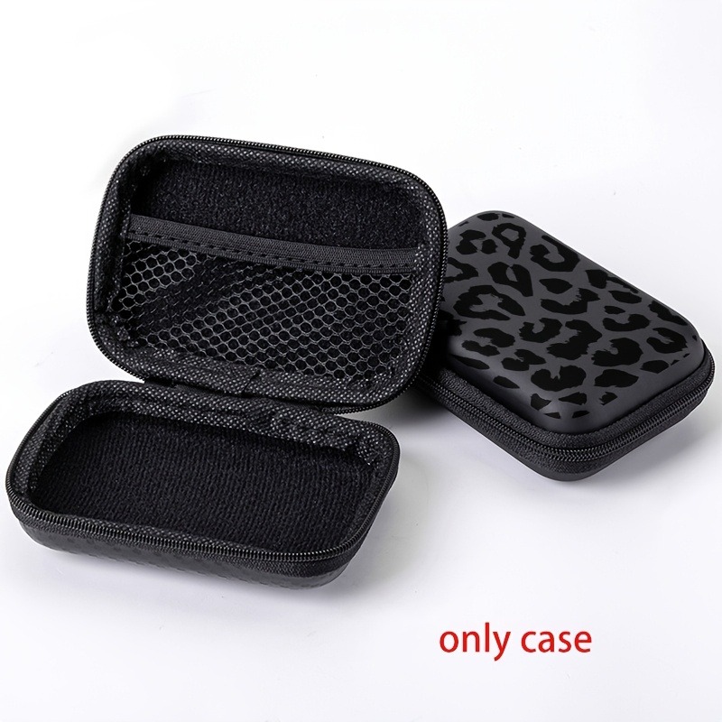 Black Leopard Print EVA Hard S - đánh giá và giá Travel Cable Organizer