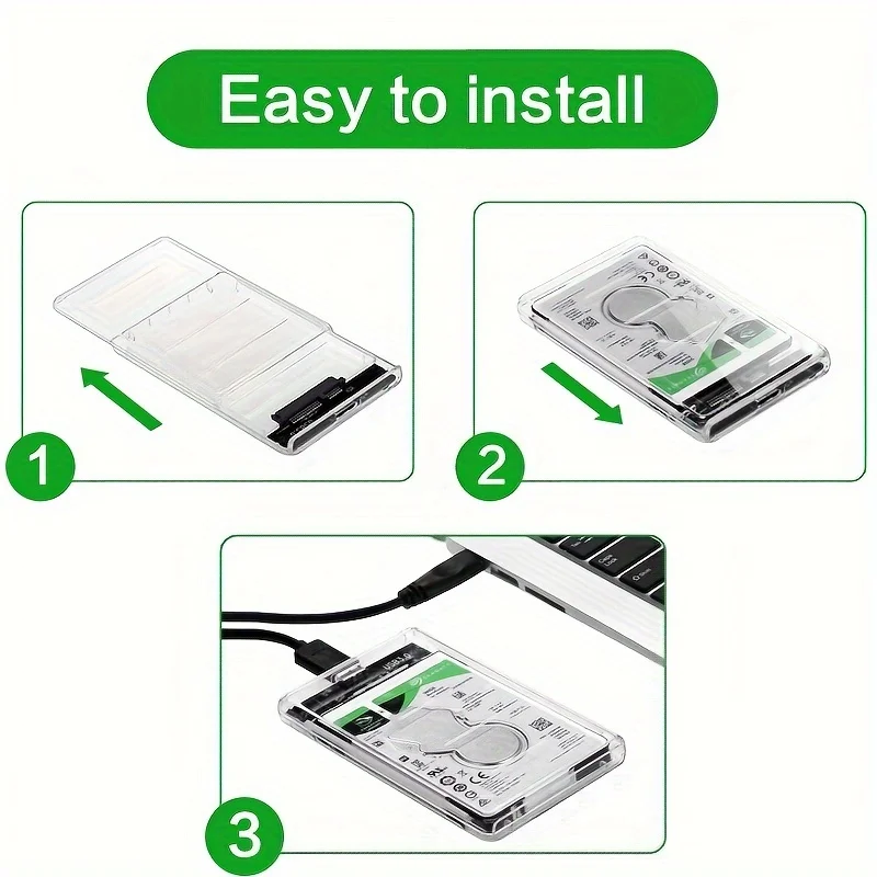 Transparent 2.5 Inch HDD Enclo - đánh giá và giá Portable Ssd Enclosure