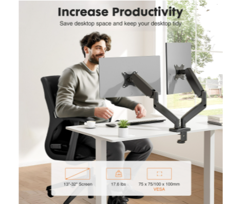 Dual Monitor Stand Arm, Gas Sp - đánh giá và giá Monitor Arm Single