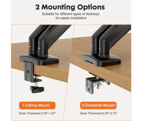 Dual Monitor Stand Arm, Gas Sp - đánh giá và giá Monitor Arm Single
