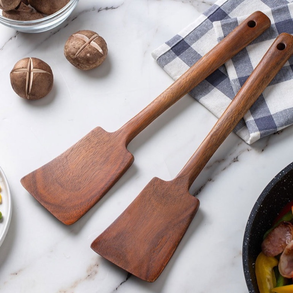 34cm Solid Wood Cooking Spatul - đánh giá và giá Hi Tech Kitchen Accessories