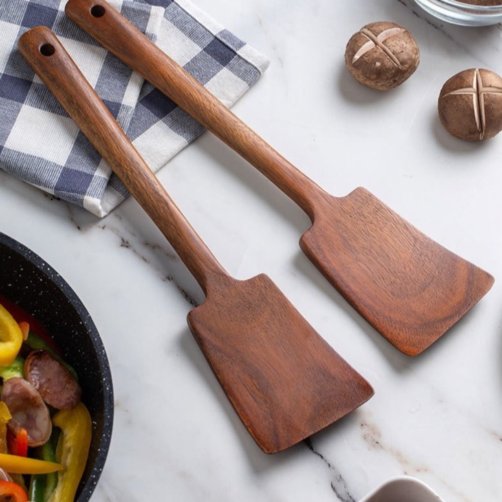 34cm Solid Wood Cooking Spatul - đánh giá và giá Hi Tech Kitchen Accessories