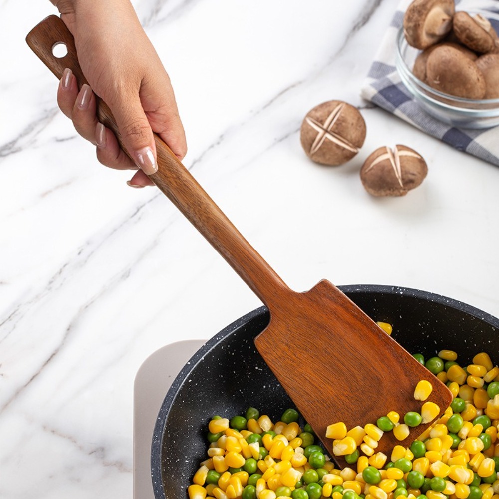 34cm Solid Wood Cooking Spatul - đánh giá và giá Hi Tech Kitchen Accessories